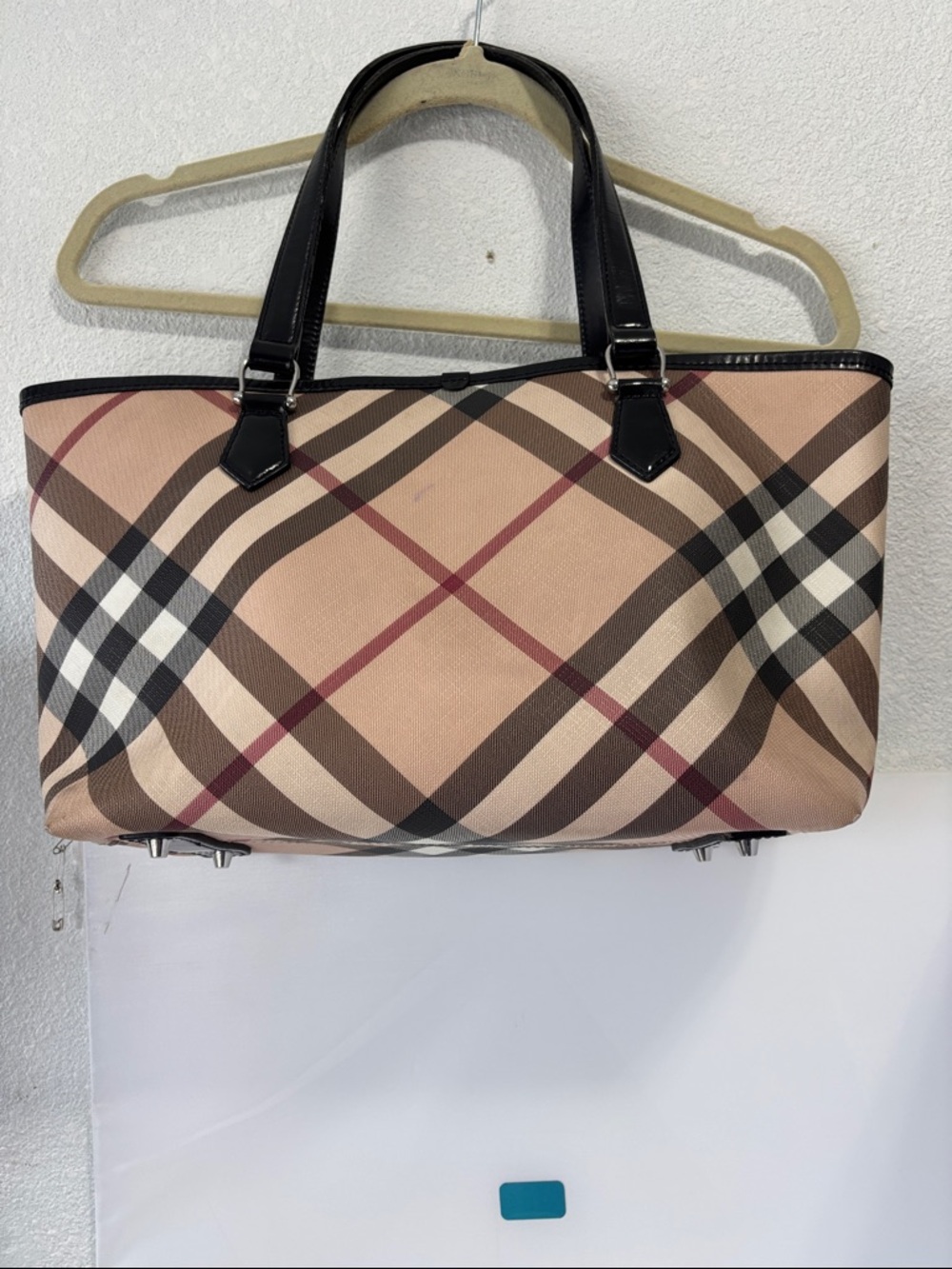 *Authentic* Burberry Beige
Checkered Tote Bag - Picture 2 of 5